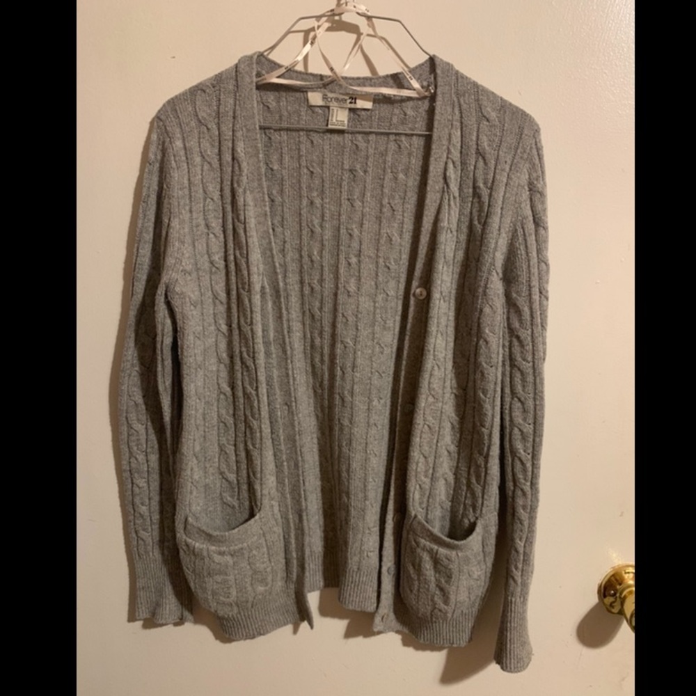 Grey cardigan